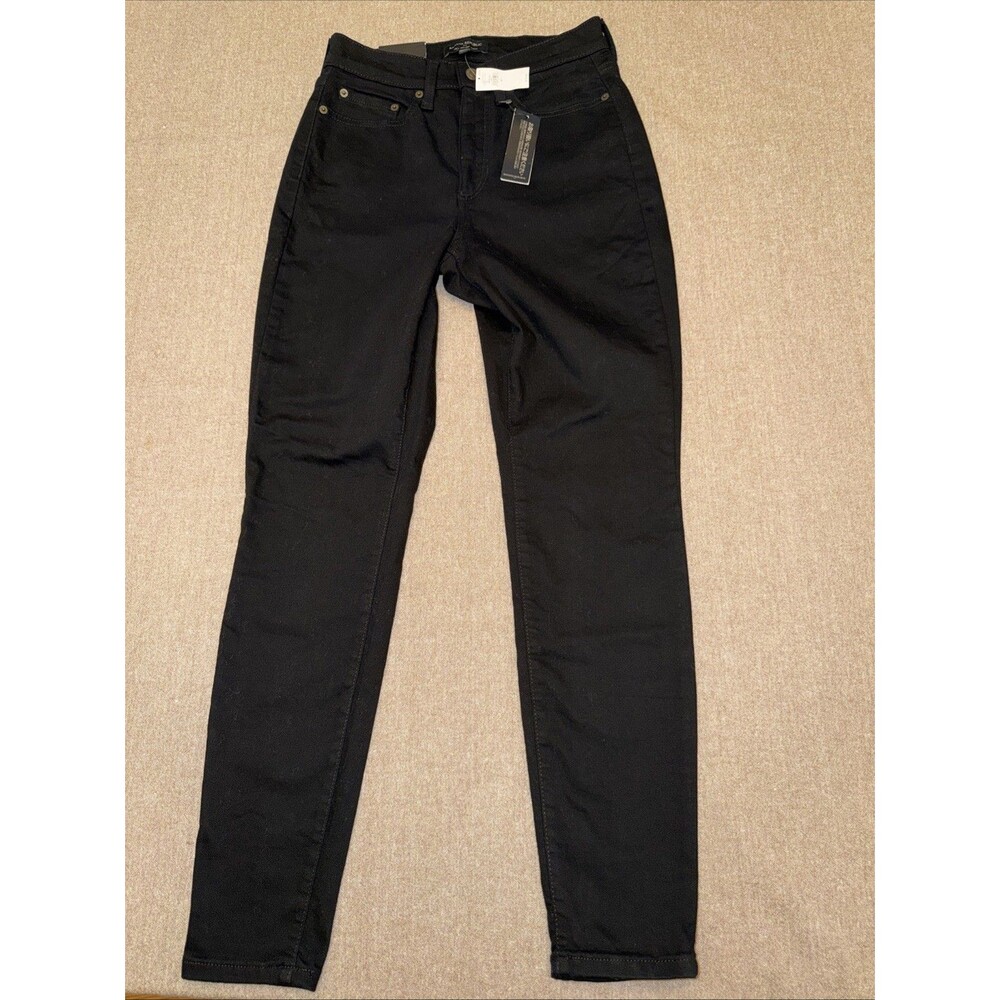 New Banana Republic Jeans Womens 27 Curvy High Rise Skinny Black Stretch Denim